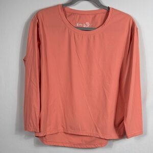 Zyia‎ Coral Long Sleeve Women's Performance Top. Size Medium. Oversized. Workout
